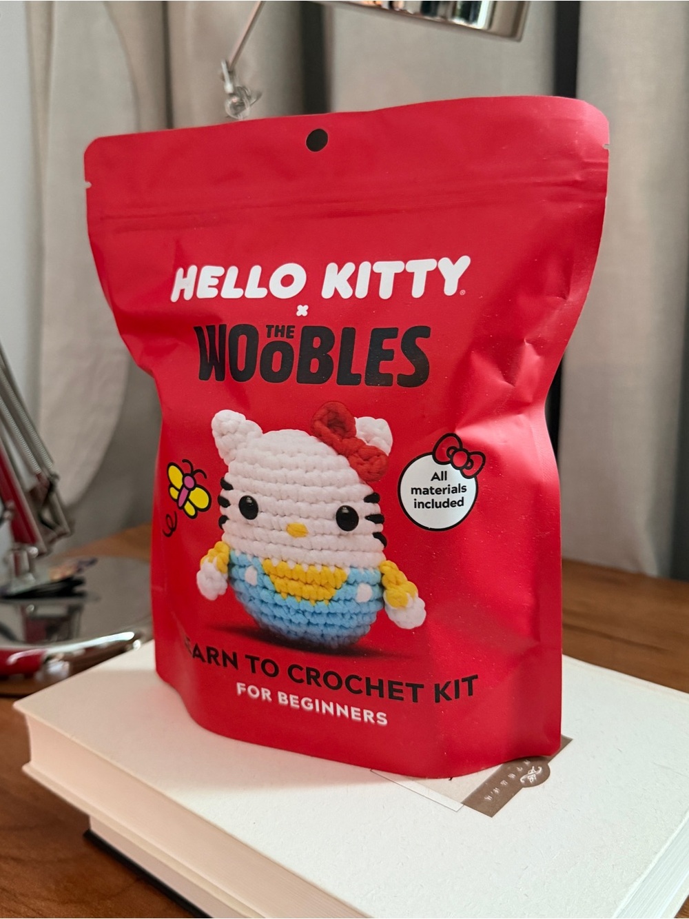 Hello Kitty Red Crochet Woobles Kit